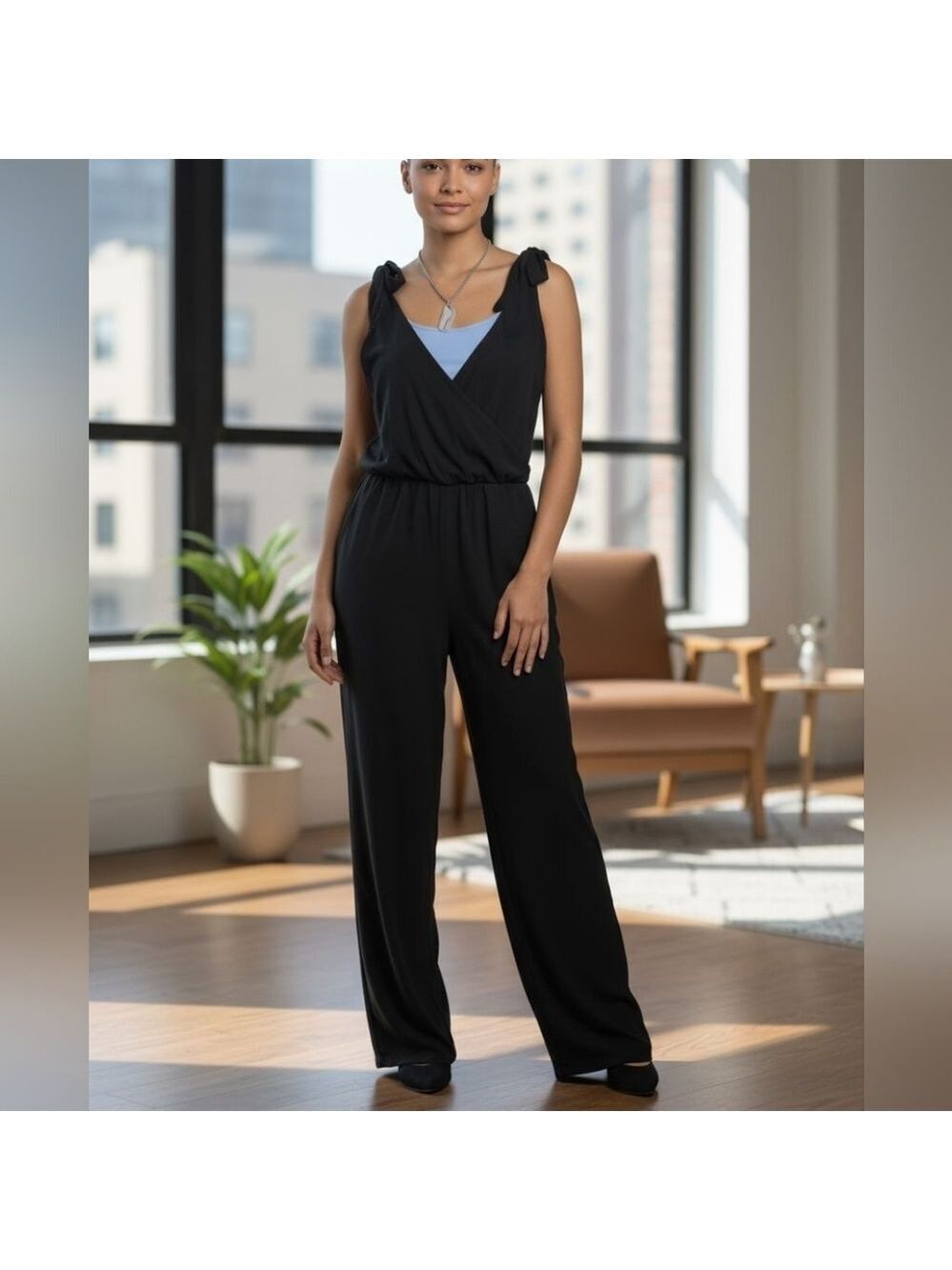 Ali & Jay Black Sleeveless Jumpsuit Medium #CAP17